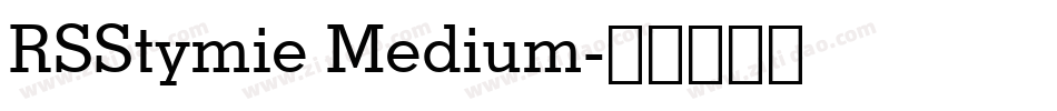 RSStymie Medium字体转换